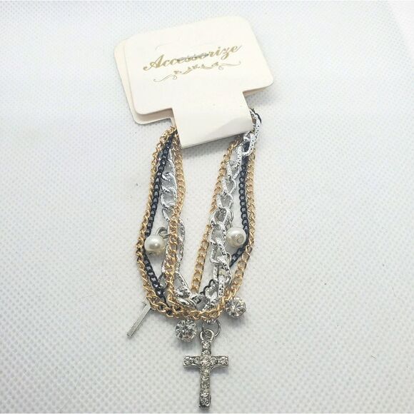 NWT Accessorize Cross Bracelet - Picture 1 of 2